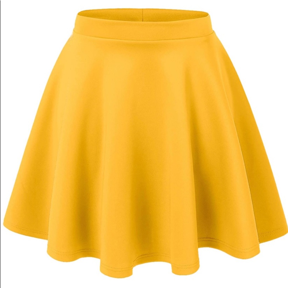 Yellow Skater Mini-Skirt